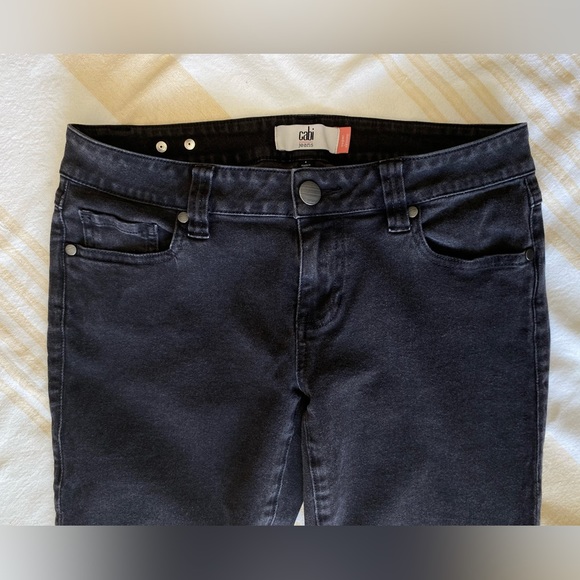 CAbiđź‘–Super Skinny Perfect Stretch Skinny Jeans SZ 4 in Faded Black #3044 - Picture 3 of 15